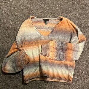 Off the Shoulder Colorful Sweater